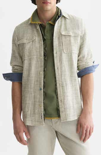 Woven Waffle Button-Up Shirt
