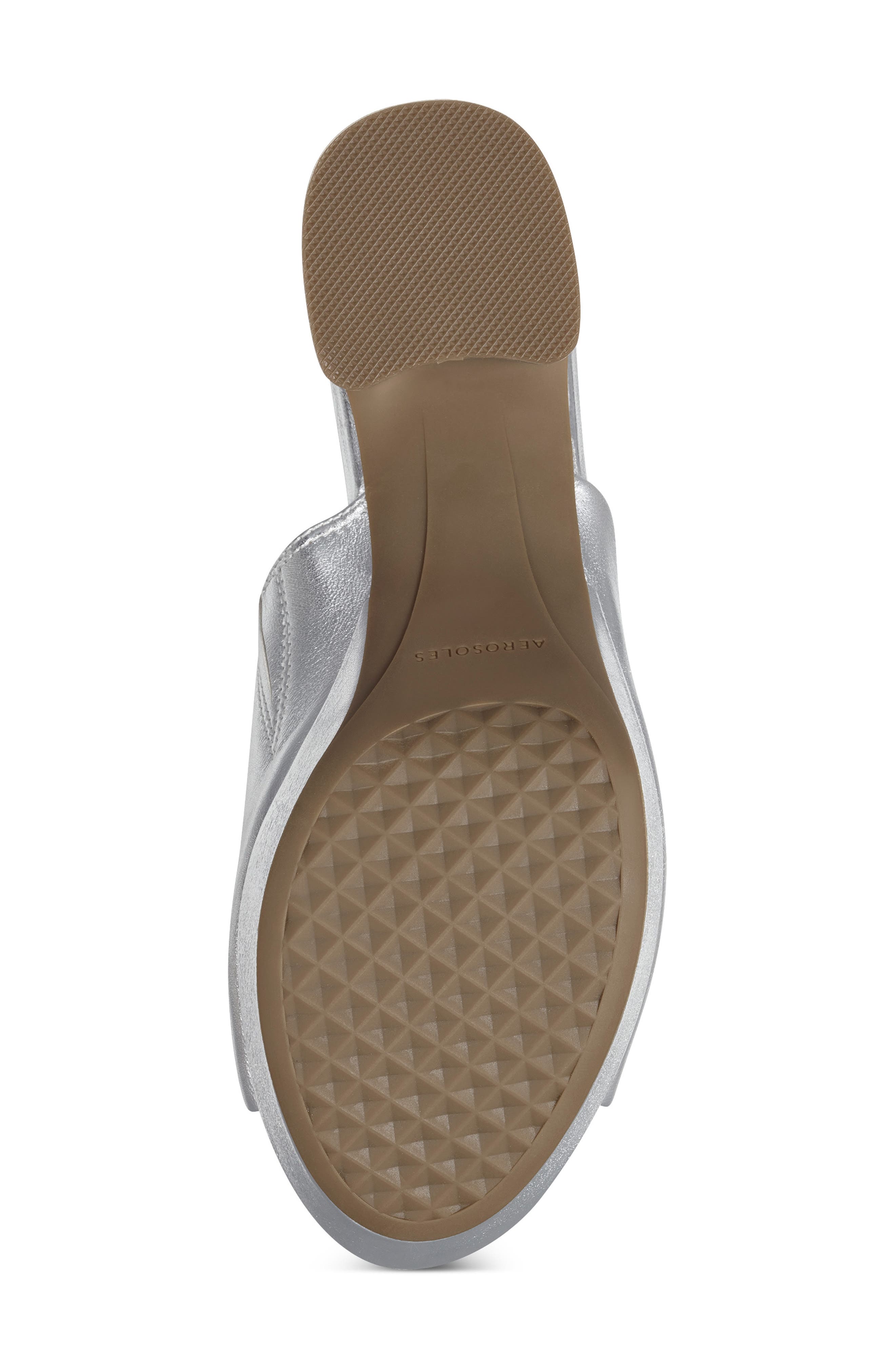 Cassy Slide Sandal, Alternate, color, SILVER METALLIC LEATHER