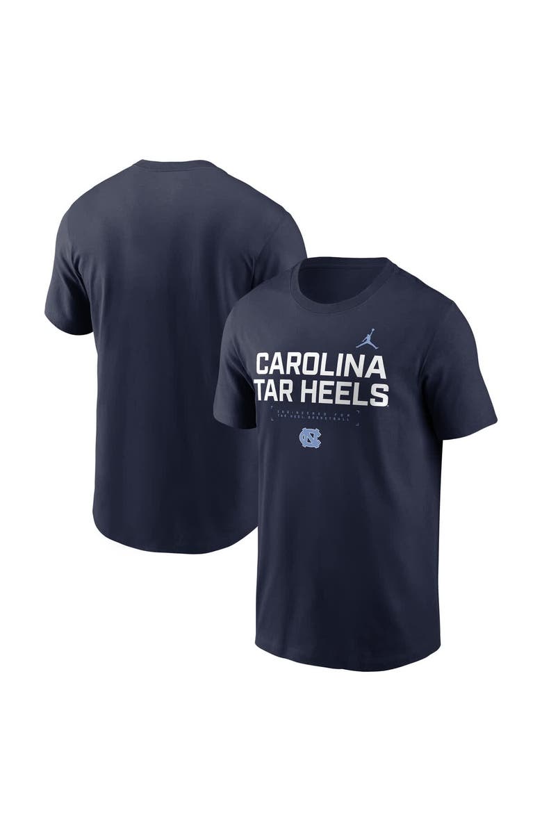 Jordan Brand Men's Jordan Brand Navy North Carolina Tar Heels 2025 Courtside Basketball Performance T-Shirt, Main, color, Navy