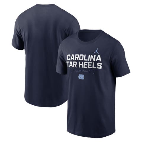 Men's Jordan Brand Navy North Carolina Tar Heels 2025 Courtside Basketball Performance T-Shirt