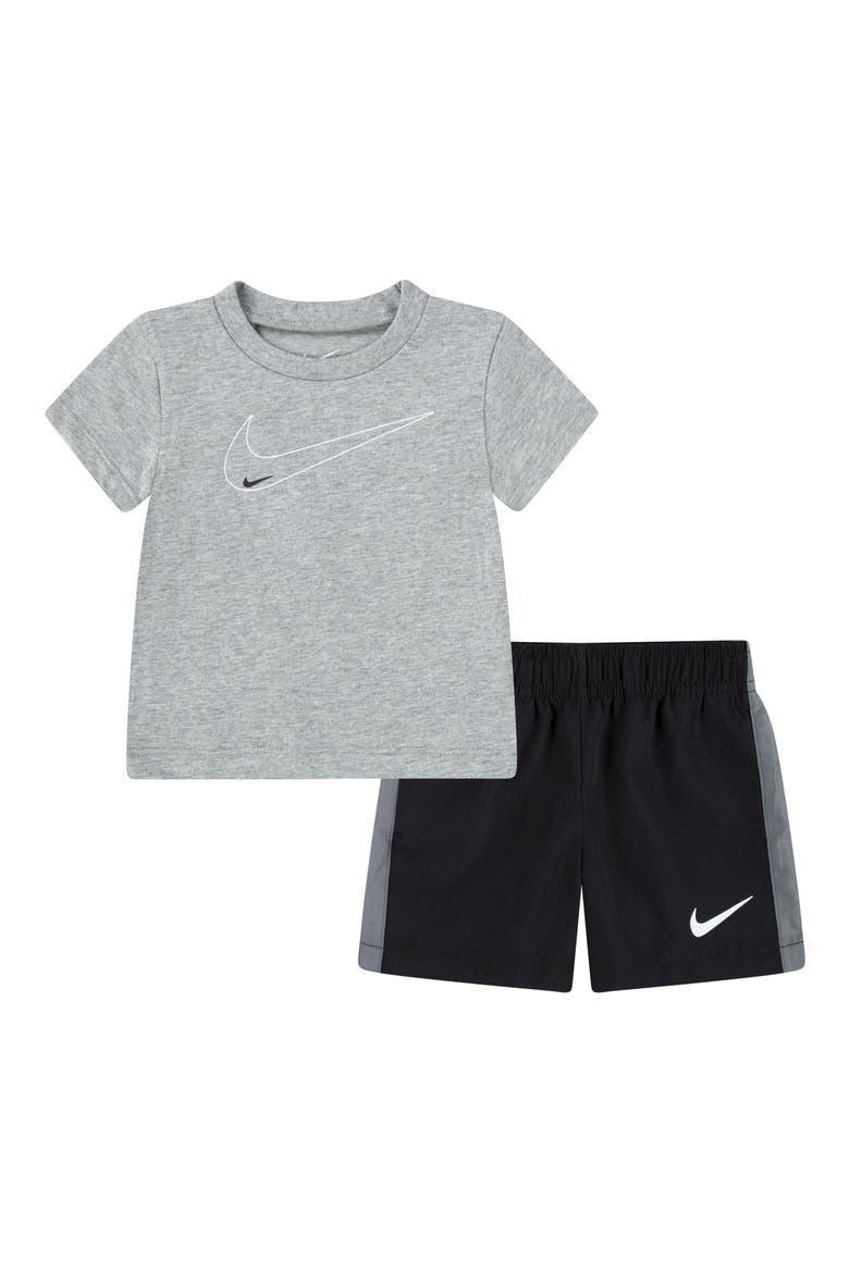 Dri-FIT Sportswear Club Graphic T-Shirt & Shorts Set, Main, color, 023BLACK