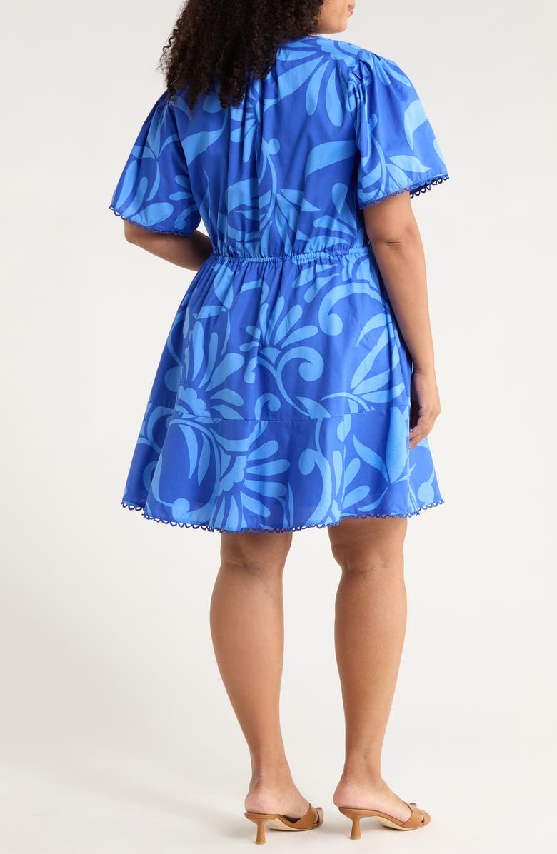 SUGARLIPS Emidora Floral Cotton Shift Dress, Alternate, color, Navy-Blue