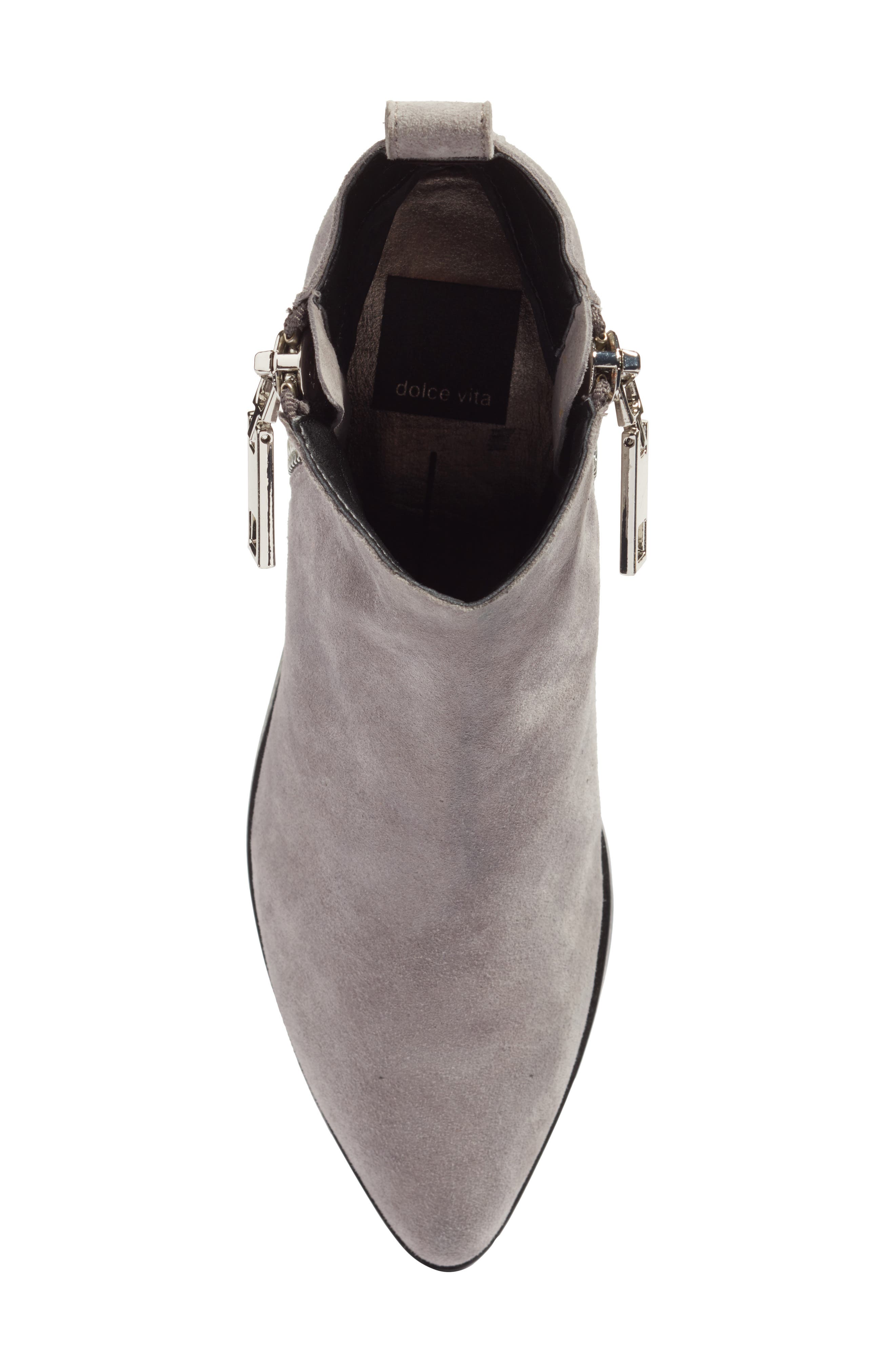 Marra Double Zip Bootie, Alternate, color, GREY SUEDE
