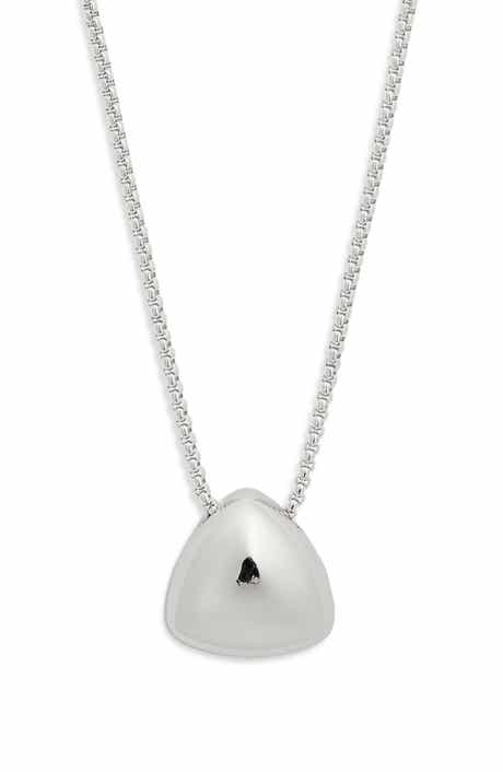 Open Edit Puffy Triangle Pendant Necklace