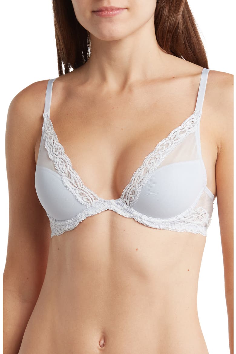 Feathers Plunge T-Shirt Basics Bra, Main, color, RAINY