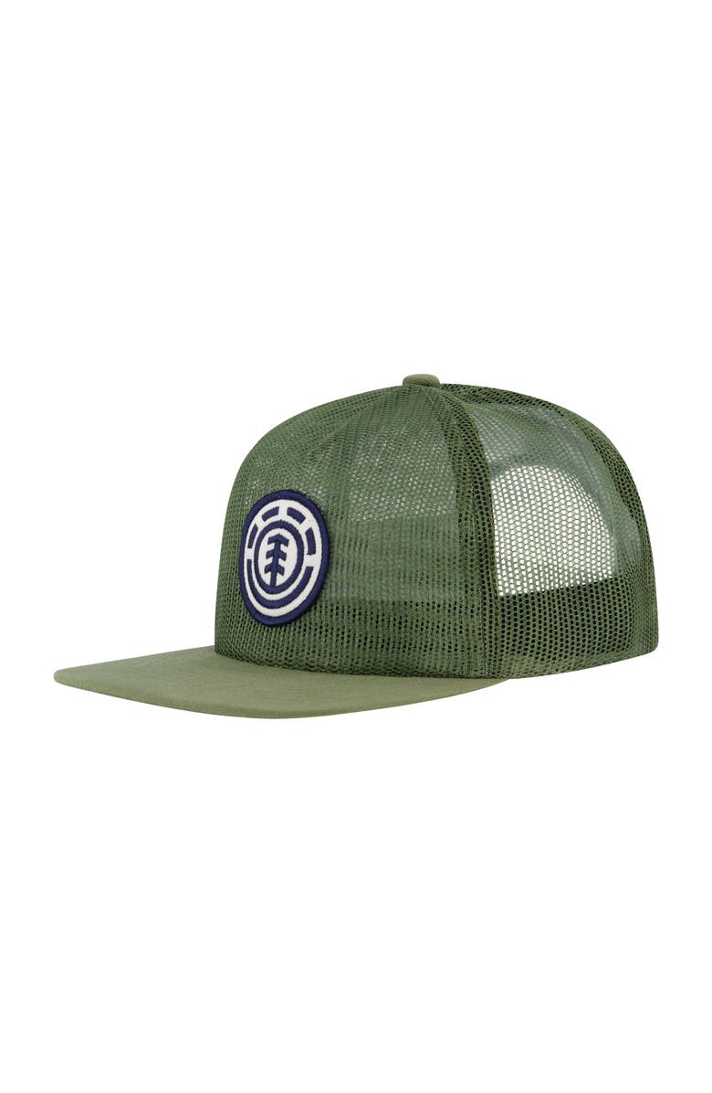 Element Low Profile Mesh Crown Cap with Embroidered Patch Logo, Main, color, Olive
