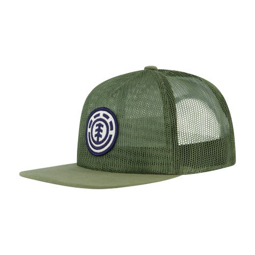 Element Low Profile Mesh Crown Cap With Embroidered Patch Logo In Green