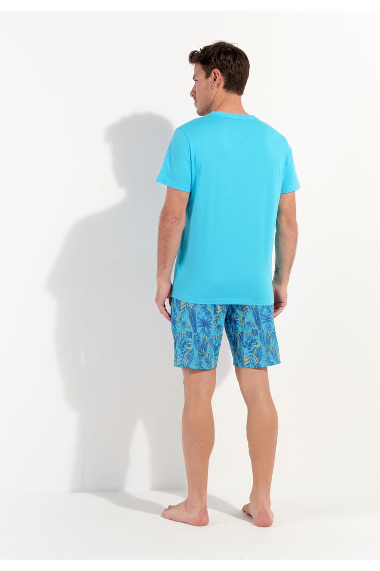 Valley Short Sleepwear, Alternate, color, Turquoise Print