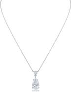 CZ by Kenneth Jay Lane Round Pear Cut Pendant Necklace