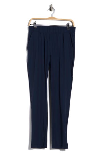 90 Degree By Reflex Warp X Tapered Ankle Pants In Blue