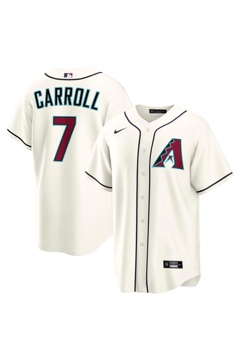Men's Nike Corbin Carroll Cream Arizona Diamondbacks Home Replica 2.0 Player Jersey, Alternate, color, Cream