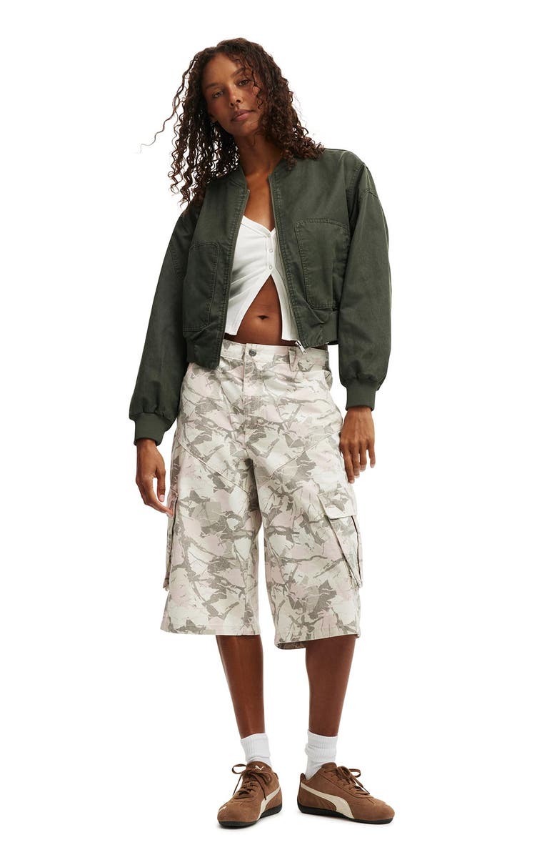 Cotton On Women's Long Cargo Jort, Alternate, color,