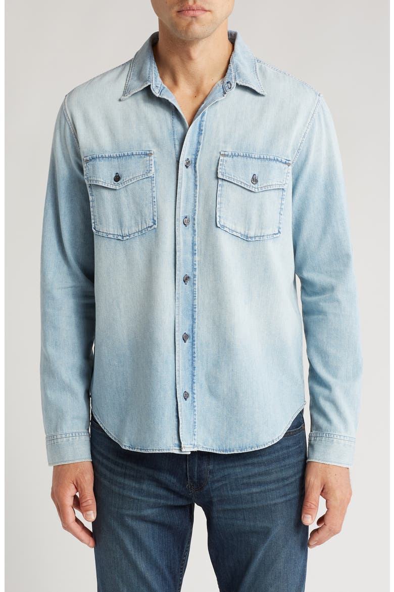 Cairo Denim Utility Shirt, Alternate, color, TEMPO MD/LT IN