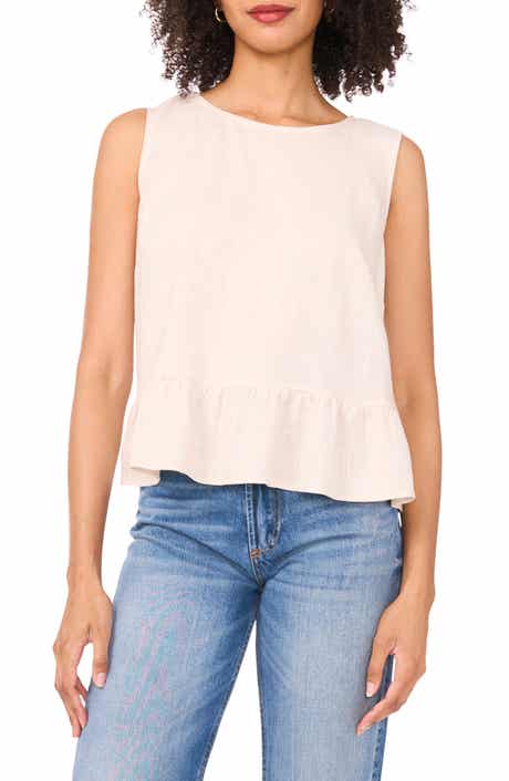 Vince Camuto Sleeveless Peplum Top