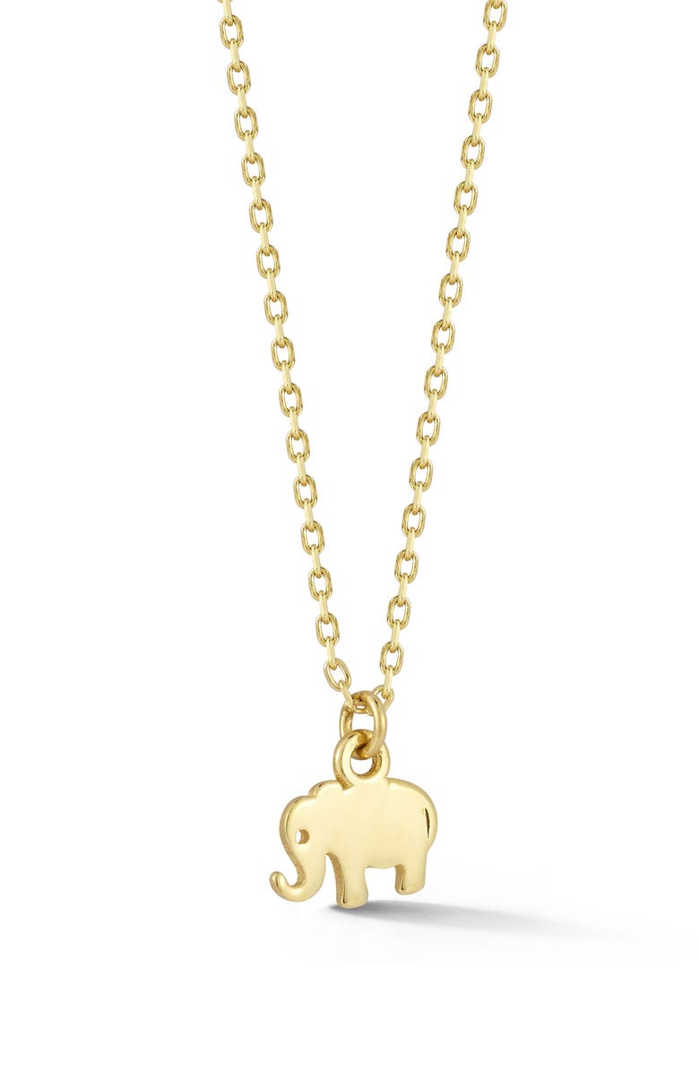 Ember Fine Jewelry Tiny Elephant Necklace, Main, color, 