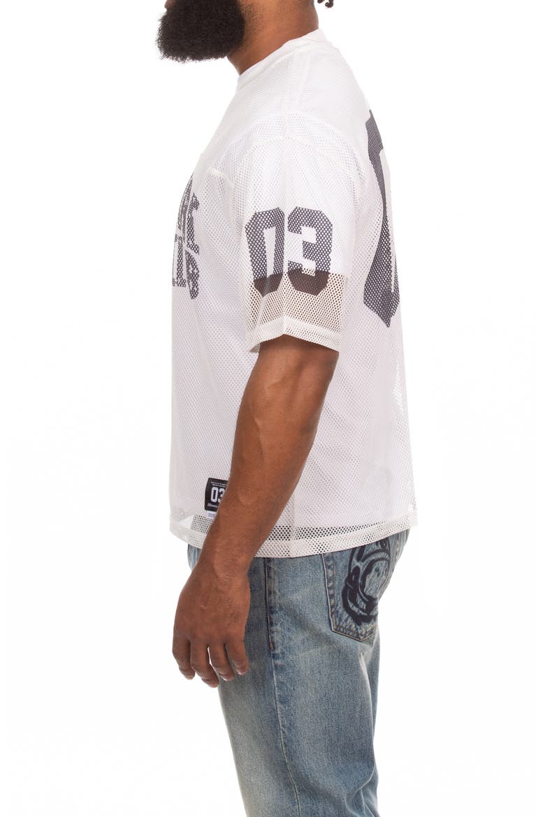 Varsity Mesh Graphic T-Shirt, Alternate, color, WHITE