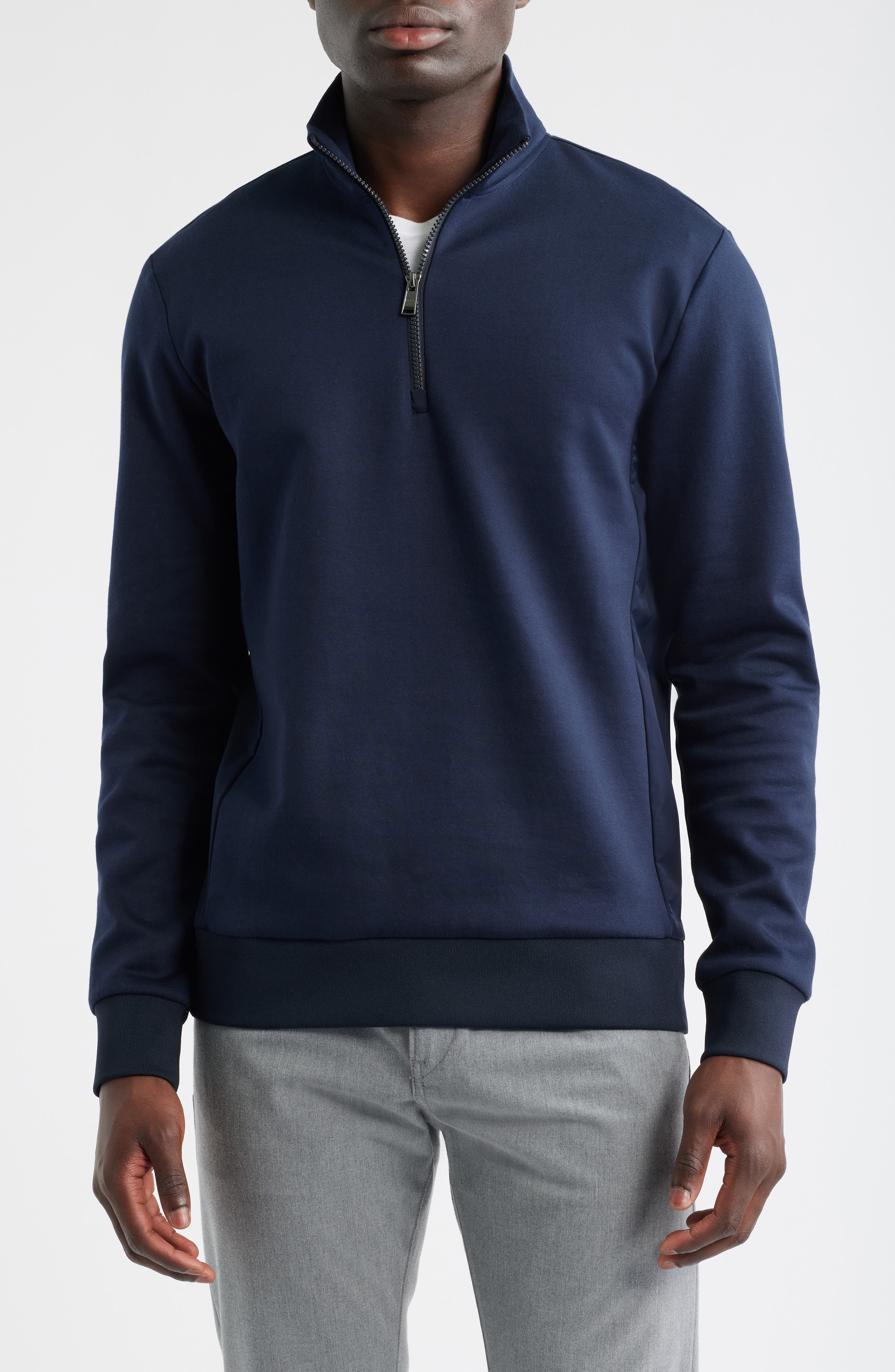 hugo boss quarter zip pullover