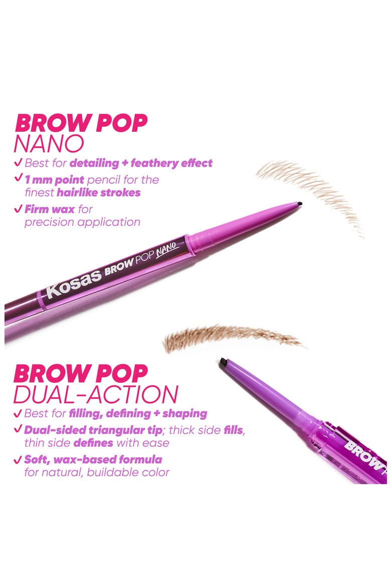 Brow Pop Nano Ultra-Fine Detailing + Feathering Pencil, Alternate, color, SOFT BROWN