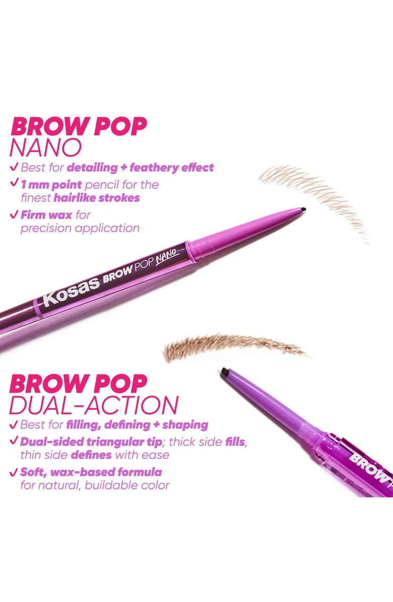 Kosas Brow Pop Nano Ultra-Fine Detailing + Feathering Pencil, Alternate, color, Black