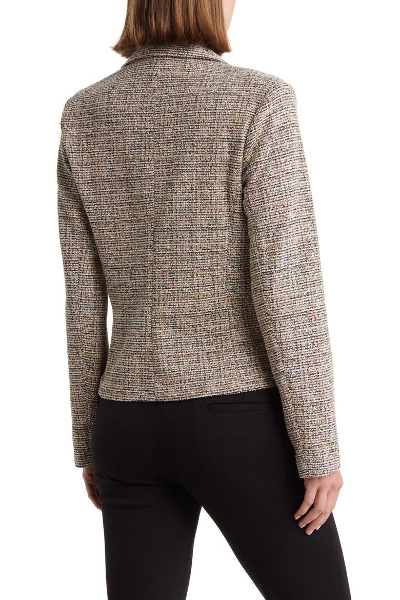 Tweed One-Button Blazer, Alternate, color, BLACK/CAMEL MULTI