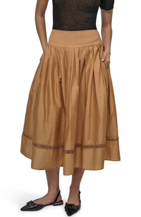 Drop Waist Cotton Voile Skirt
