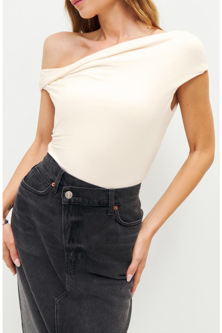 Cello One-Shoulder Knit Top, Main, color, CREAM