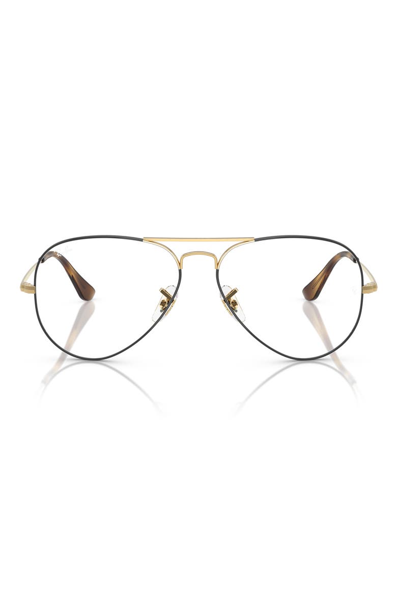 58mm Optical Glasses, Main, color, GOLD HAVANA