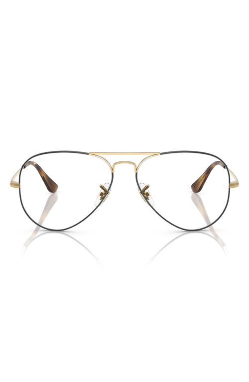 Ray Ban Ray-ban 55mm Optical Glasses In Gold Havana