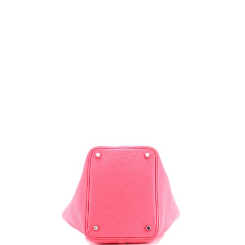 Pre-owned Hermes Hermes Picotin Lock Bag Clemence Pm In Pink
