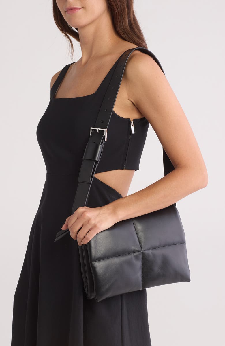 AllSaints Vittoria Quilted Leather Shoulder Bag, Alternate, color,