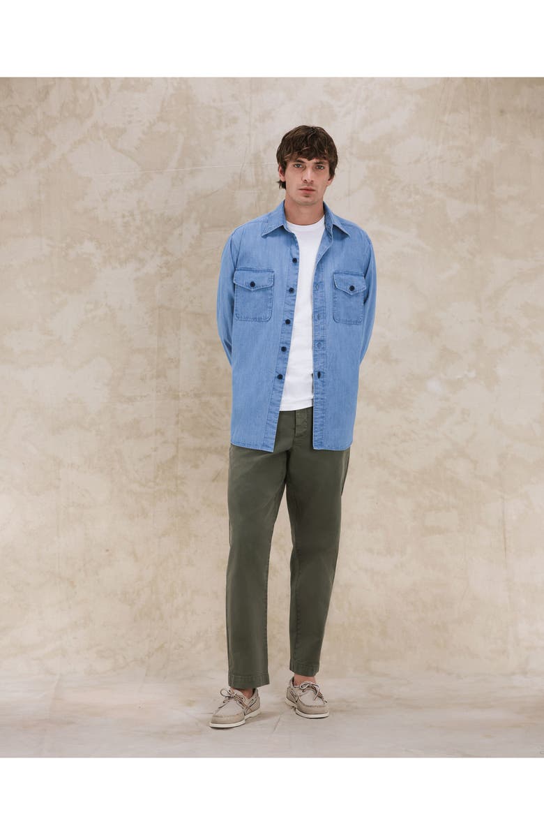 Fortela CPO Chambray Overshirt, Alternate, color, Light Blue