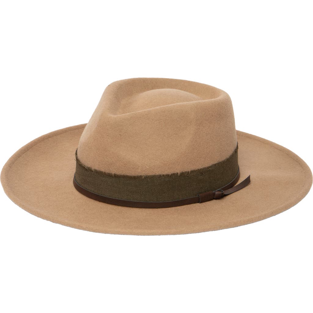 San Diego Hat Frye Pinch Crown Fedora In Tan