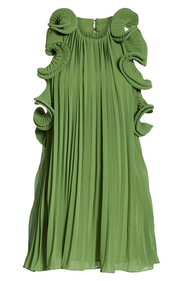 AMUR Mimi Pleated Ruffle Dress, Alternate, color, 