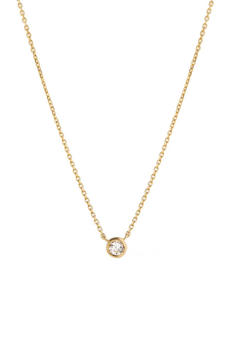 White Gold Necklace - White Gold Diamond Necklace, Main, color, Gold