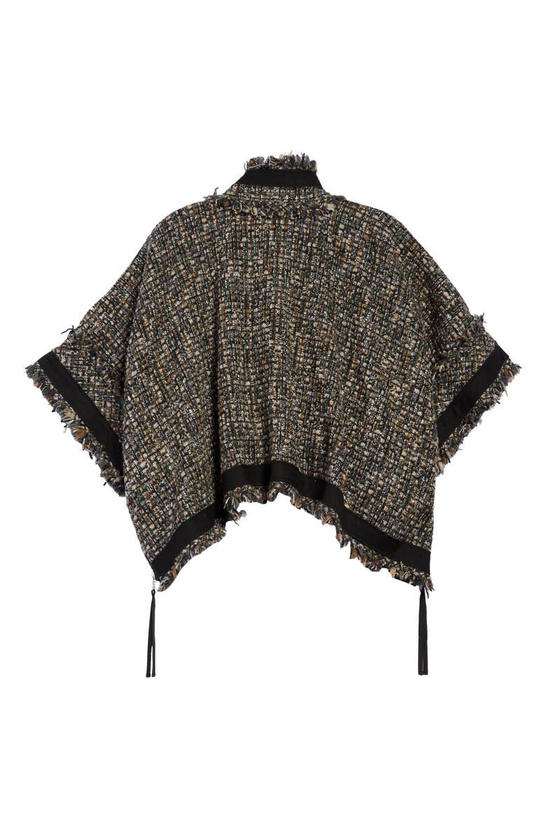 Sacai Crop Tweed Swing Jacket, Alternate, color,
