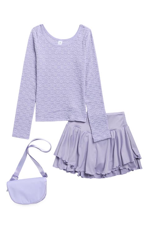Kids' Meet and Greet Adriana Top, Skirt & Crossbody Bag Set