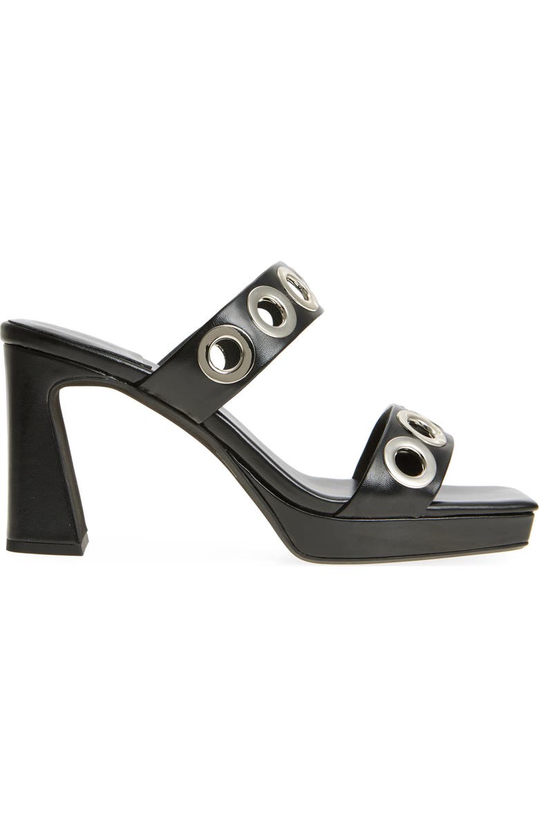 Jeffrey Campbell Danity Grommet Studded Slide Sandal, Alternate, color, Black Silver