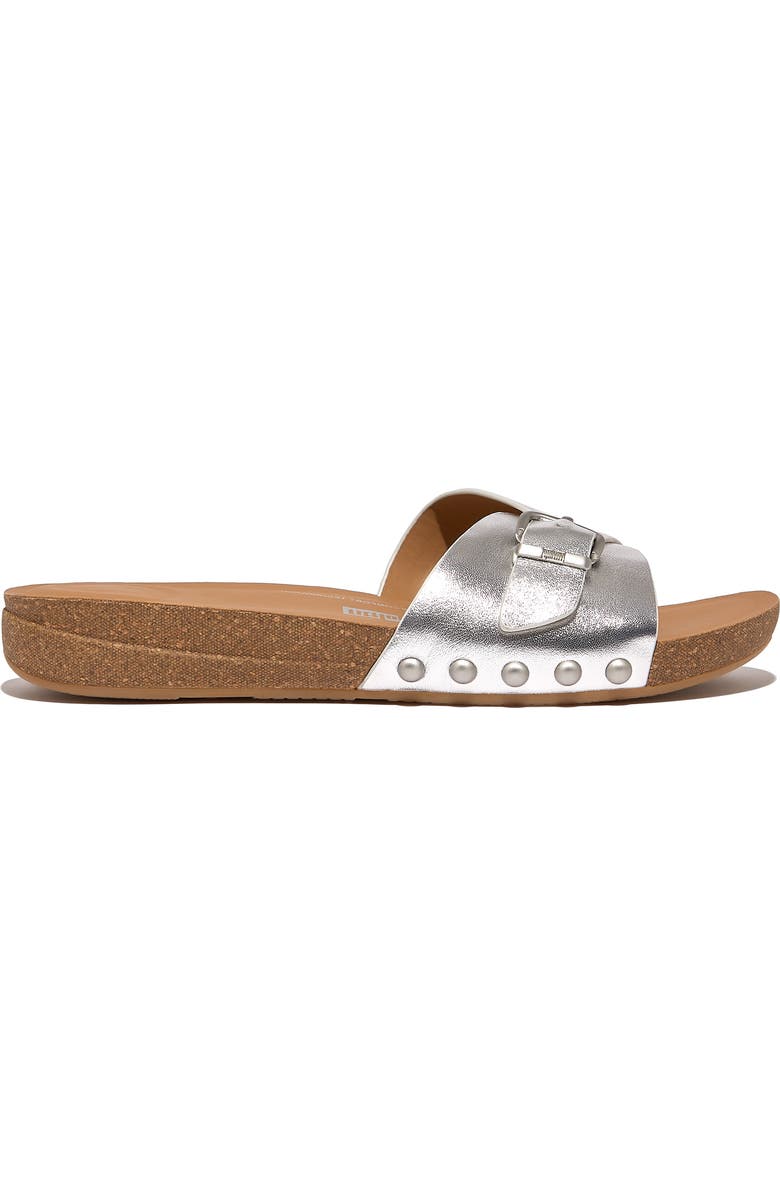 FitFlop iQushion Slide Sandal, Alternate, color, Silver