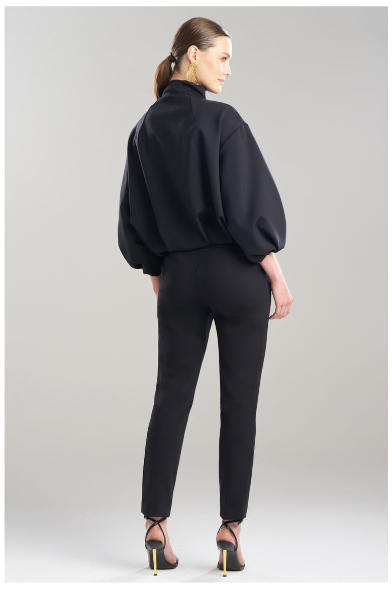 Techno Crepe Bomber Jacket, Alternate, color, Black