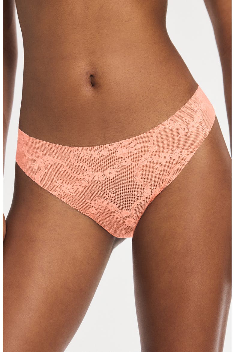 No-Show Lace Thong, Main, color, DESERT DUSK