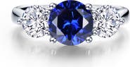 Lafonn Classic Lab Created Sapphire & Simulated Diamond Ring