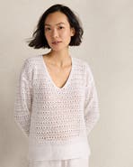 Haven Well Within Textured Cotton V-Neck Sweater