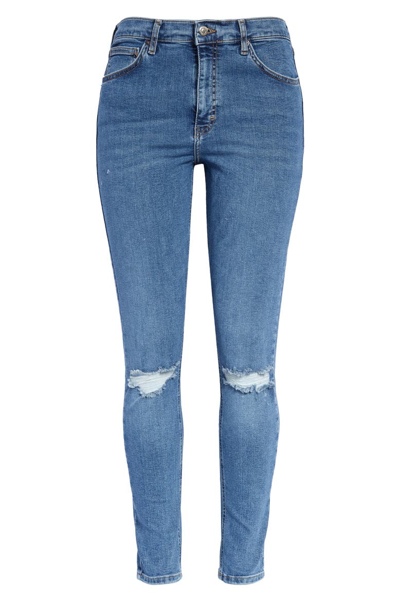Jamie Ripped Ankle Skinny Jeans, Alternate, color, MID DENIM