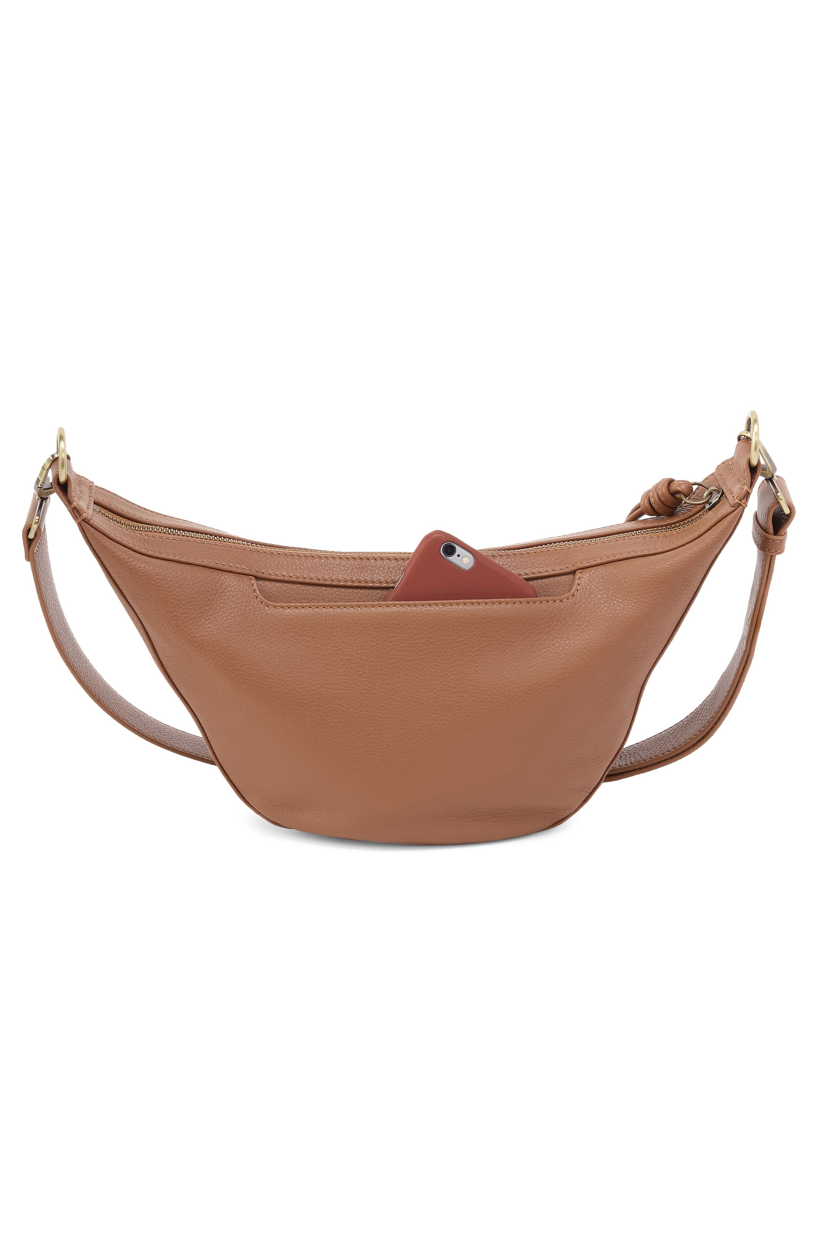 Carmen Leather Sling Bag, Alternate, color, BROWN SUGAR