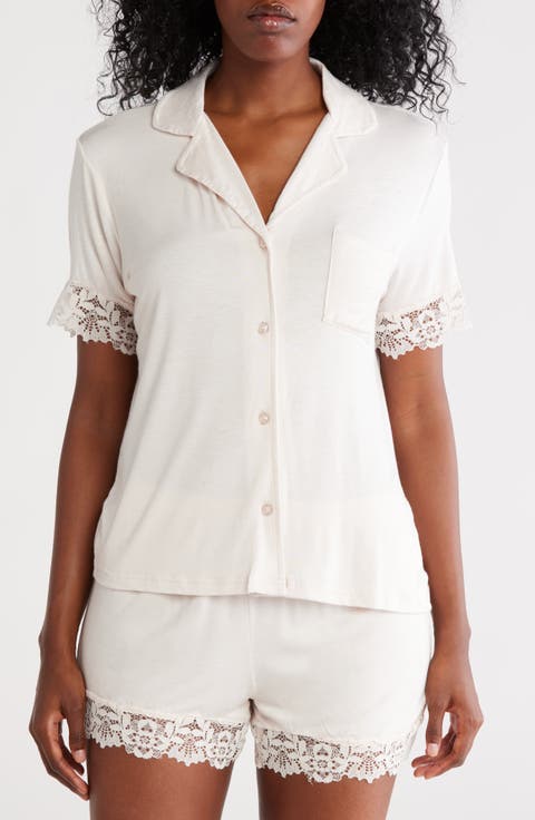 Lace Trim Short Pajamas