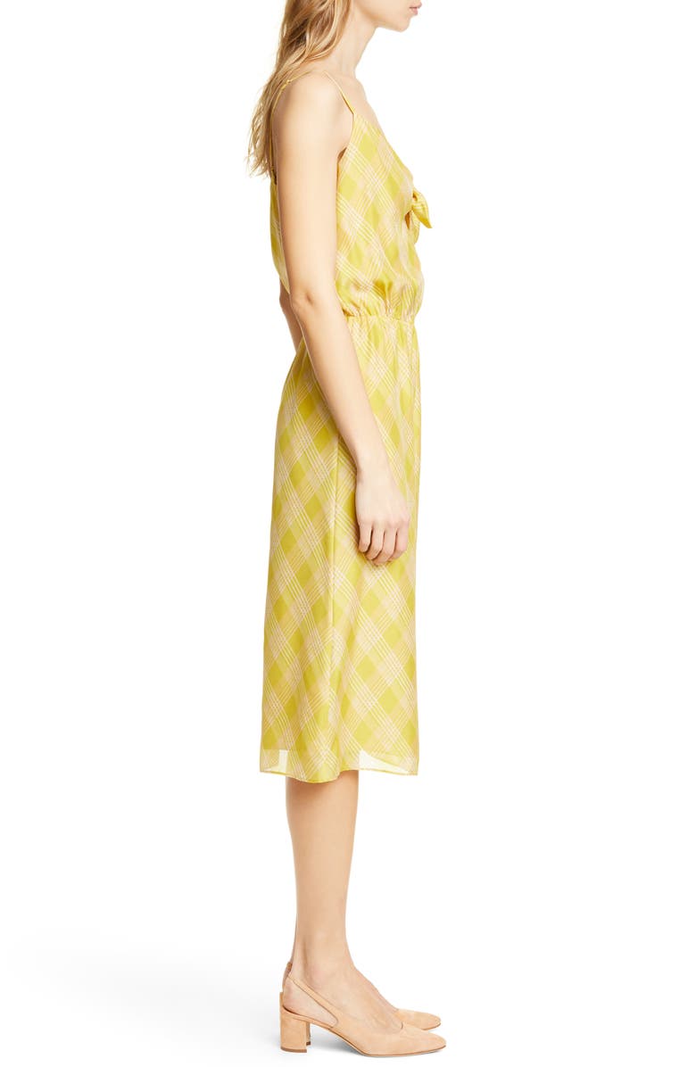 Joie Abiah Front Tie Silk Dress, Alternate, color, 