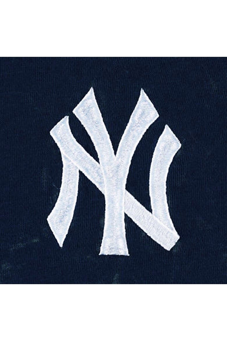 Women's The Wild Collective Navy New York Yankees Marble Pullover Hoodie, Alternate, color, Navy