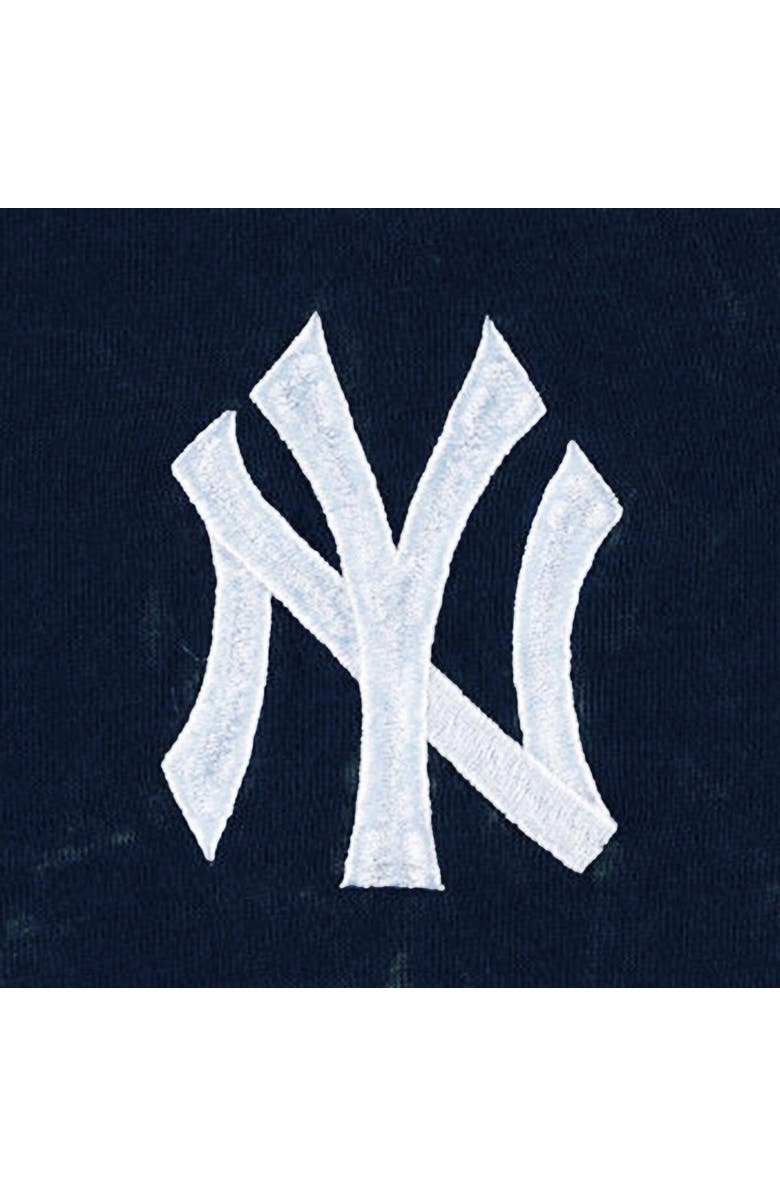 THE WILD COLLECTIVE Women's The Wild Collective Navy New York Yankees Marble Pullover Hoodie, Alternate, color, Navy