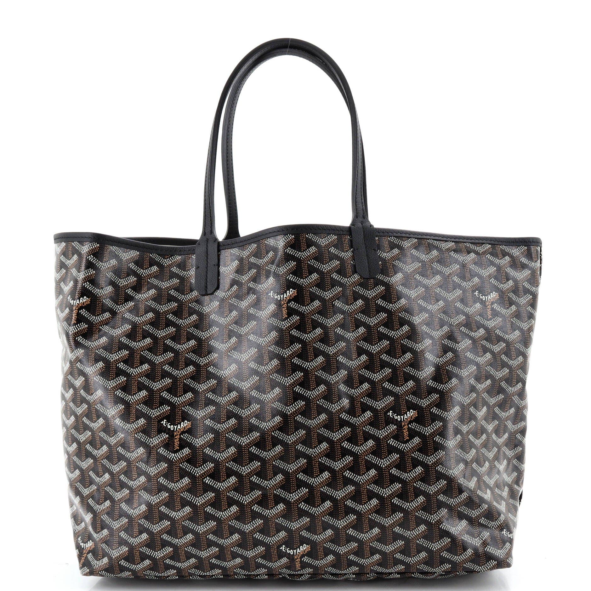 Pre-Owned Goyard Saint Louis Tote Coated Canvas PM, Main, color, Black