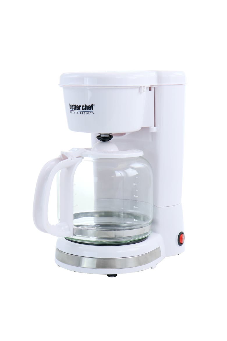 12 Cup 900 Watt Coffee Maker, Main, color, White